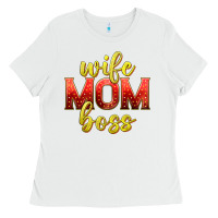 White wife mom boss Ladies Tee - texasbilliewilder