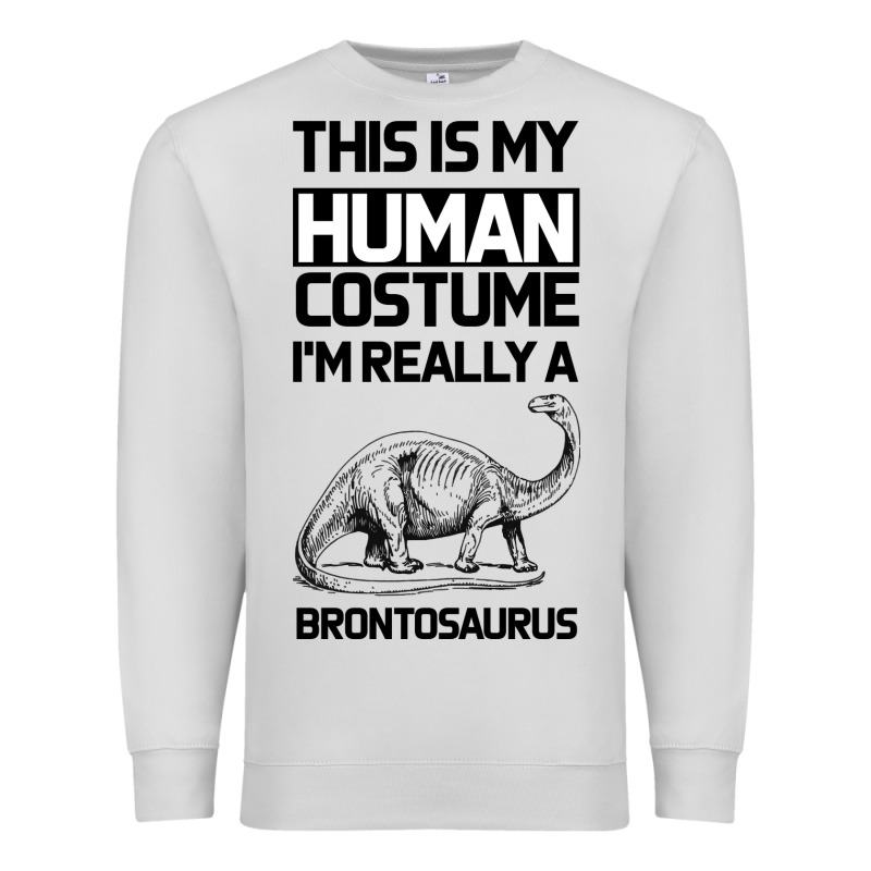 This Is My Human Costume Im Really A Brachiosaurus Premium Sweatshirt by Bettercallsaul | Teevron