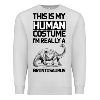 Dove Grey This Is My Human Costume Im Really A Brachiosaurus Premium Sweatshirt - Bettercallsaul