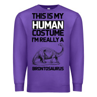 Purple This Is My Human Costume Im Really A Brachiosaurus Premium Sweatshirt - Bettercallsaul