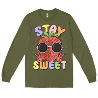 Army Green stay sweet Long Sleeve Tee - MaliasSmallBusiness