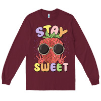 Burgundy stay sweet Long Sleeve Tee - MaliasSmallBusiness