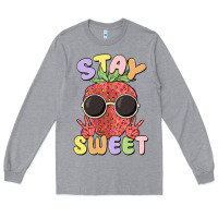 Heather Grey stay sweet Long Sleeve Tee - MaliasSmallBusiness