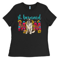Black western st bernard mom Ladies Tee - texasbilliewilder