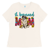 Bone western st bernard mom Ladies Tee - texasbilliewilder