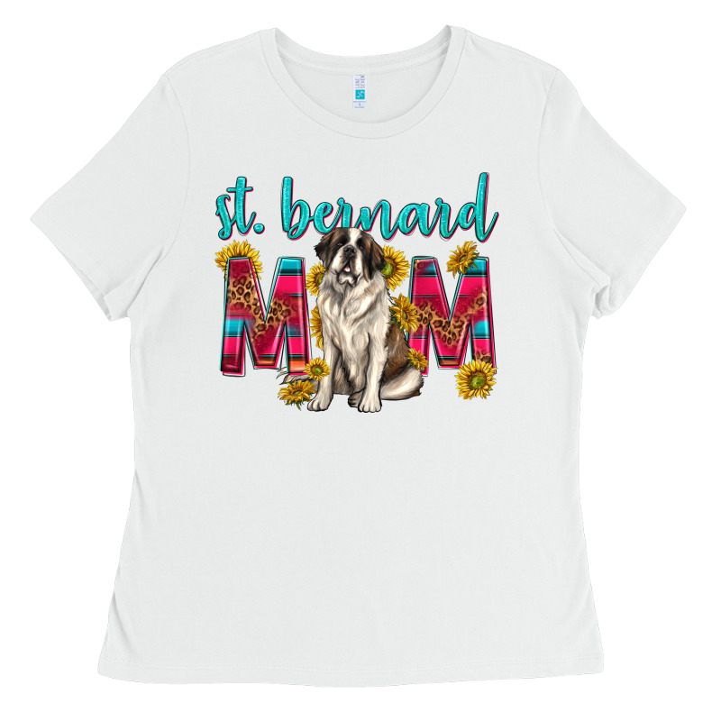 Western St Bernard Mom Ladies Tee by texasbilliewilder | Teevron