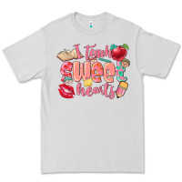 Dove Grey i teach sweet hearts valentine's day teacher Premium Tee - FaDigitalArtStudio