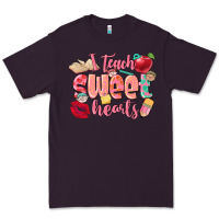 Plum i teach sweet hearts valentine's day teacher Premium Tee - FaDigitalArtStudio