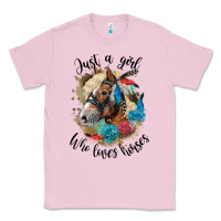 Bubblegum Pink just a girl who loves horses haflinger Classic Tee - LillyAllenDesigns