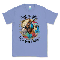 Colony Blue just a girl who loves horses haflinger Classic Tee - LillyAllenDesigns