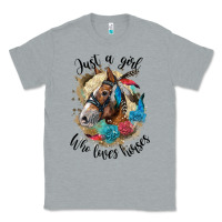 Heather Grey just a girl who loves horses haflinger Classic Tee - LillyAllenDesigns