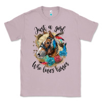 Lilac just a girl who loves horses haflinger Classic Tee - LillyAllenDesigns