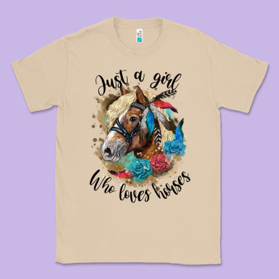 Just A Girl Who Loves Horses Haflinger Classic Tee Designed By Lillyallendesigns