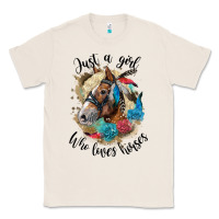 Natural just a girl who loves horses haflinger Classic Tee - LillyAllenDesigns