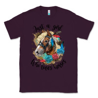 Plum just a girl who loves horses haflinger Classic Tee - LillyAllenDesigns