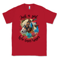 Red just a girl who loves horses haflinger Classic Tee - LillyAllenDesigns