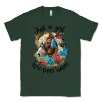 Sports Green just a girl who loves horses haflinger Classic Tee - LillyAllenDesigns