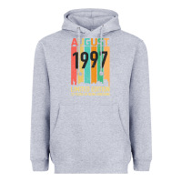 Heather Grey August 1997 23 Years Old 23rd Birthday Heavyweight Hoodie - Bettercallsaul
