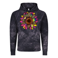 Cloud Black tie dye leopard sunflower Vintage Hoodie - Artiststas