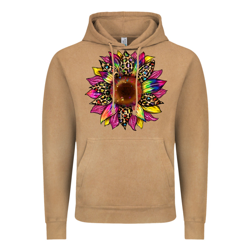 Tie Dye Leopard Sunflower Vintage Hoodie by Artiststas | Teevron