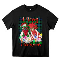 Black christmas roosters with background Heavy Core Tee - RanaPortraitStore