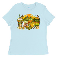 Baby Blue frog coffee cups Ladies Tee - Zillion Design Studio