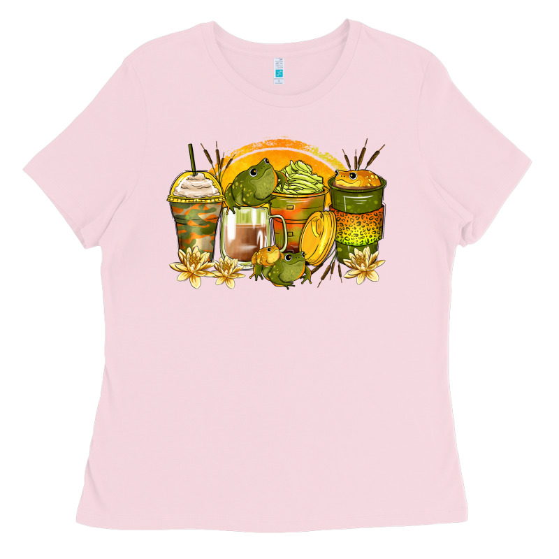 Frog Coffee Cups Ladies Tee by Zillion Design Studio | Teevron