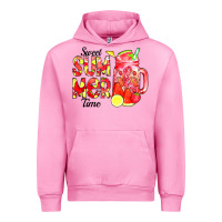 Fuchsia Pink sweet summer time waterolor Urban Hoodie - CowCowDesign