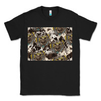 Black Longhorn Pattern Classic Tee - CowhideDigitalArt