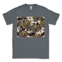 Charcoal Heather Longhorn Pattern Classic Tee - CowhideDigitalArt
