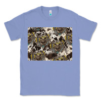 Colony Blue Longhorn Pattern Classic Tee - CowhideDigitalArt