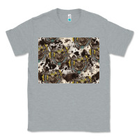 Heather Grey Longhorn Pattern Classic Tee - CowhideDigitalArt