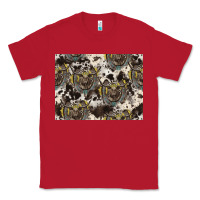 Red Longhorn Pattern Classic Tee - CowhideDigitalArt