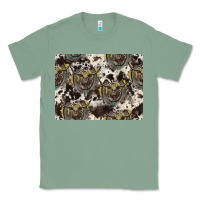 Sage Longhorn Pattern Classic Tee - CowhideDigitalArt