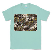 Seafoam Longhorn Pattern Classic Tee - CowhideDigitalArt