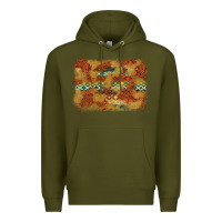 Army Green Aztec Background Pattern Western Premium Hoodie - texasbilliewilder