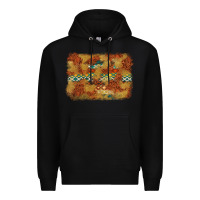 Black Aztec Background Pattern Western Premium Hoodie - texasbilliewilder
