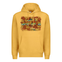 Mustard Aztec Background Pattern Western Premium Hoodie - texasbilliewilder