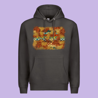 Aztec Background Pattern Western Premium Hoodie Designed By Texasbilliewilder