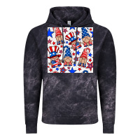 Cloud Black 4th of july patriotic gnome seamless pattern Vintage Hoodie - BundleAndBundleShop