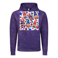 Cloud Purple 4th of july patriotic gnome seamless pattern Vintage Hoodie - BundleAndBundleShop