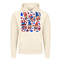 Vintage Artic 4th of july patriotic gnome seamless pattern Vintage Hoodie - BundleAndBundleShop