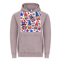Vintage Zinc 4th of july patriotic gnome seamless pattern Vintage Hoodie - BundleAndBundleShop