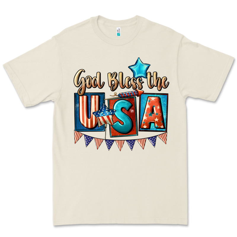 God Bless The Usa 4th Of July Premium Tee by CowGirlArtShop | Teevron