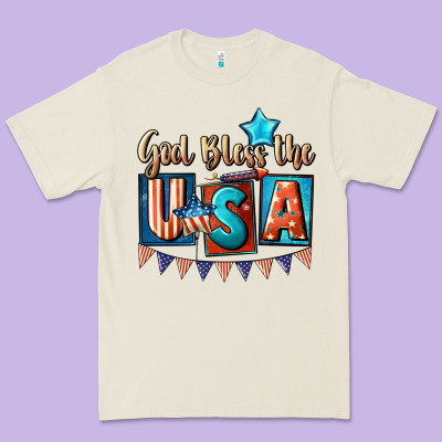 God Bless The Usa 4th Of July Premium Tee Designed By Cowgirlartshop