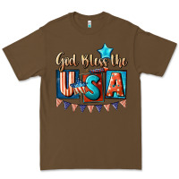 Cacao God bless the USA 4th of july Premium Tee - CowGirlArtShop