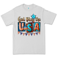 Dove Grey God bless the USA 4th of july Premium Tee - CowGirlArtShop