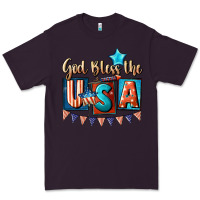 Plum God bless the USA 4th of july Premium Tee - CowGirlArtShop