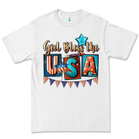 White God bless the USA 4th of july Premium Tee - CowGirlArtShop