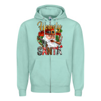 Seafoam Howdy Santa Zipper Hoodie - BundleAndBundleShop